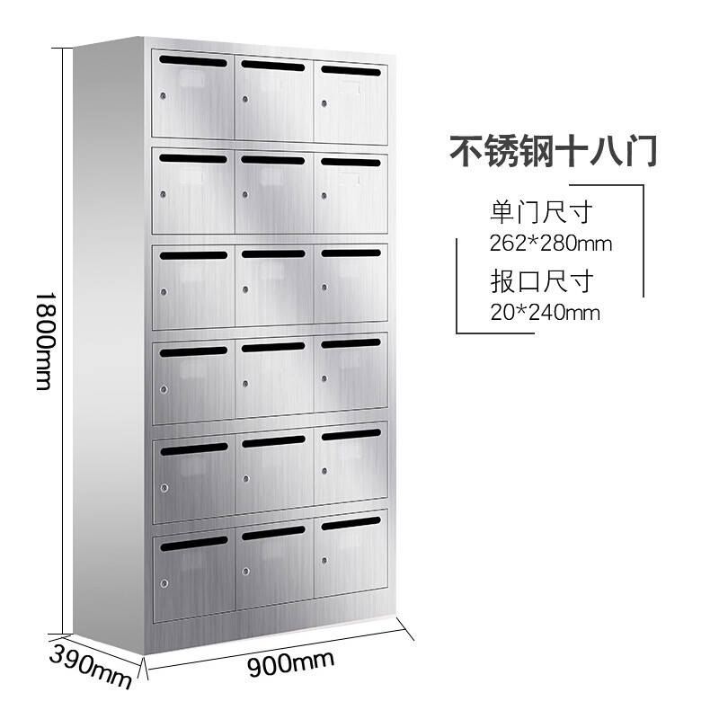 18門不銹鋼信報箱